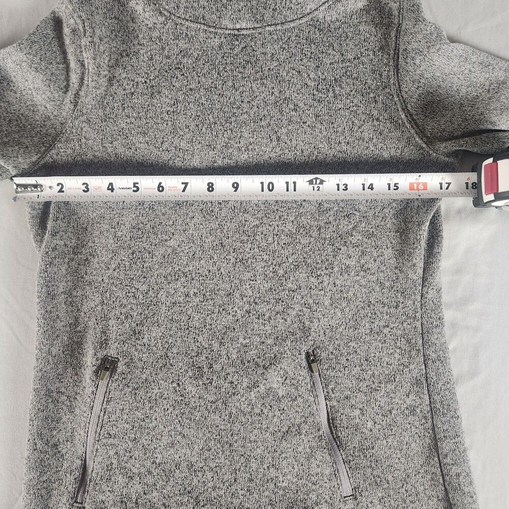 Old Navy Active Gray Hoodie Womens Medium Fleece Pullover Zip Pockets - Picture 6 of 9